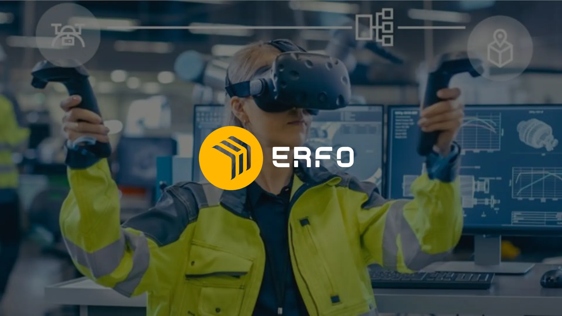Jasa VR Smart Factory Depok dari ERFO MULTIMEDIA. Tingkatkan efisiensi pabrik dengan simulasi VR & Video AI.
